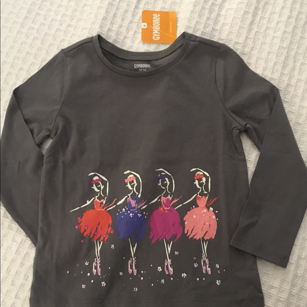 NEW Gymboree Ballerina Top, Gray NWT